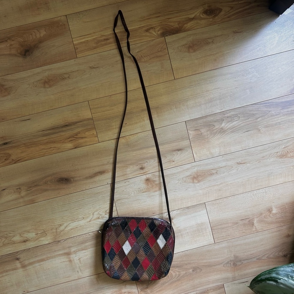Bottega Veneta Brown Crossbody Bag with Pattern Design